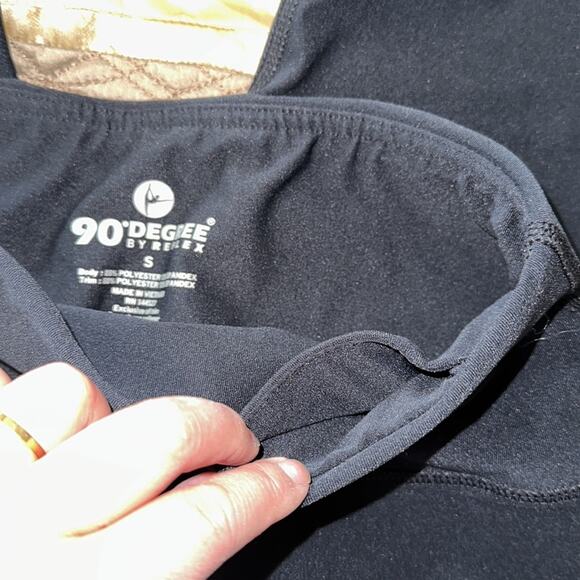 90 Degrees by Reflex | Blue and Black Color Block Leggings Size S - Picture 4 of 8